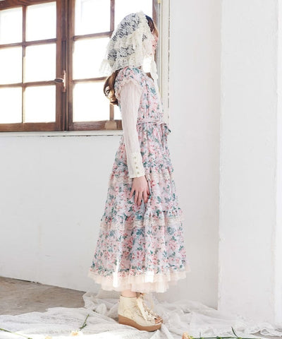 Blooming Rose Pattern Dress