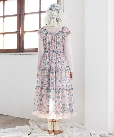 Blooming Rose Pattern Dress