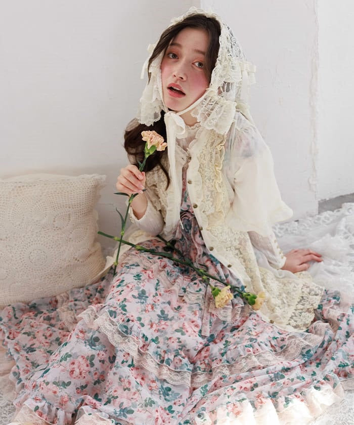 Blooming Rose Pattern Dress