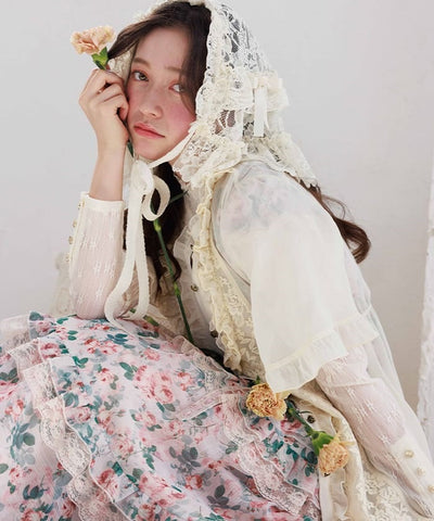 Blooming Rose Pattern Dress