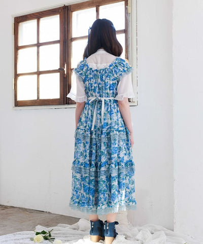 Blooming Rose Pattern Dress