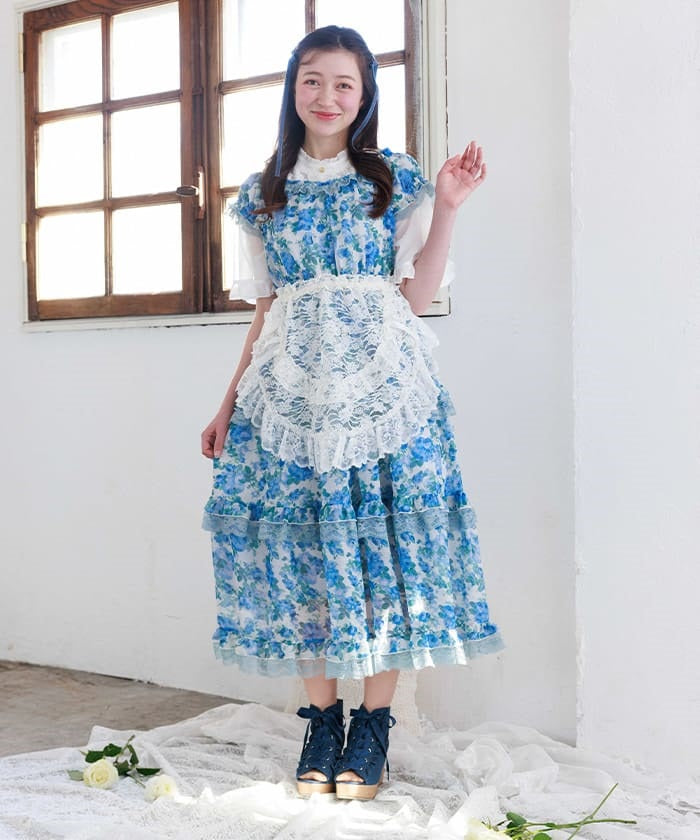 Blooming Rose Pattern Dress