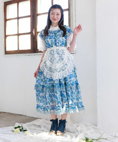 Blooming Rose Pattern Dress