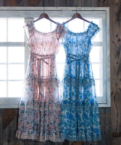 Blooming Rose Pattern Dress