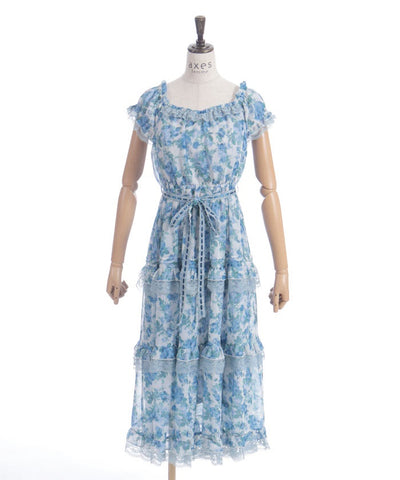 Blooming Rose Pattern Dress