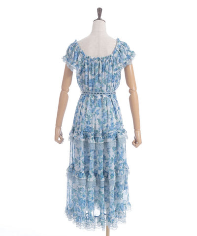 Blooming Rose Pattern Dress