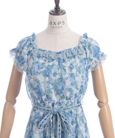 Blooming Rose Pattern Dress