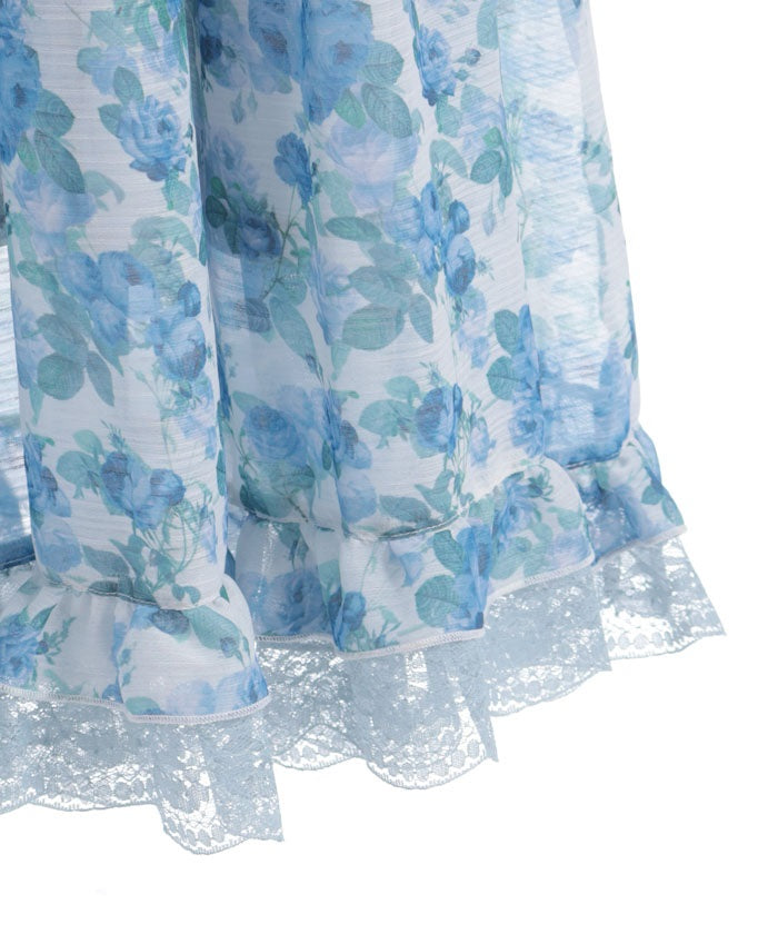 Blooming Rose Pattern Dress