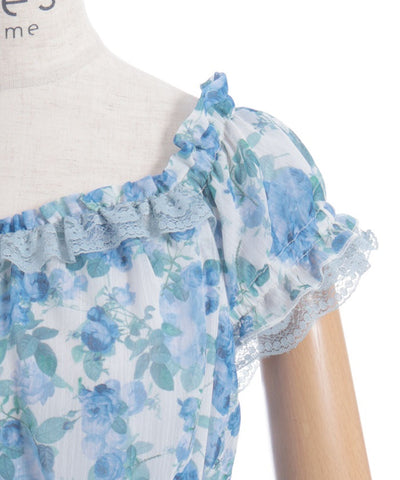 Blooming Rose Pattern Dress