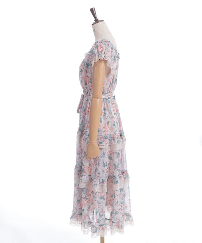 Blooming Rose Pattern Dress