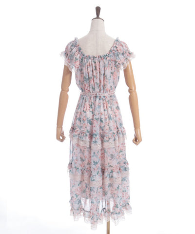 Blooming Rose Pattern Dress