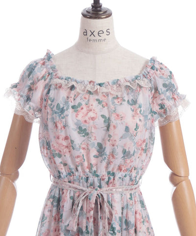 Blooming Rose Pattern Dress
