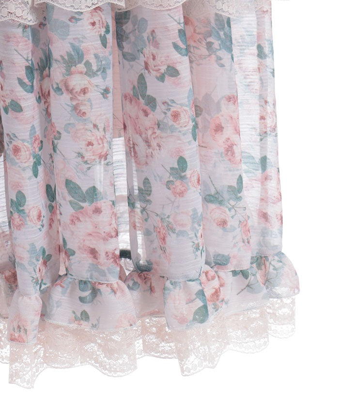 Blooming Rose Pattern Dress