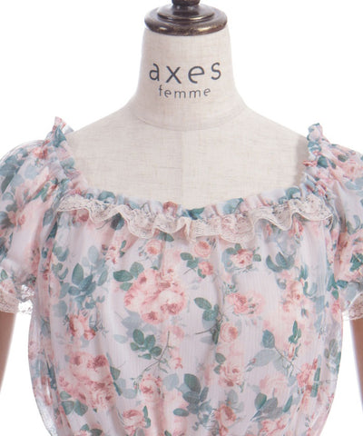 Blooming Rose Pattern Dress