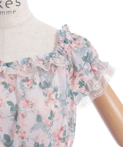 Blooming Rose Pattern Dress