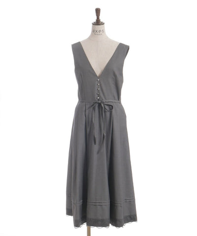 Row Buttons Tuck Jumper Skirt