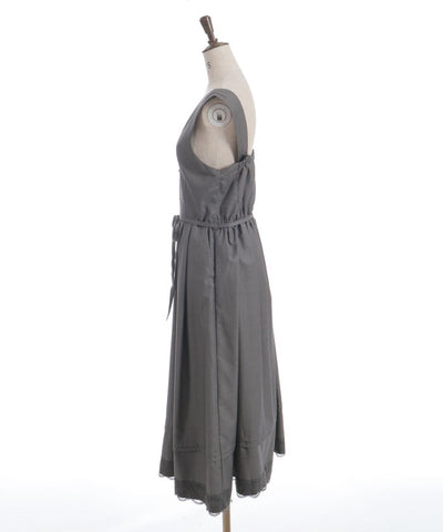 Row Buttons Tuck Jumper Skirt