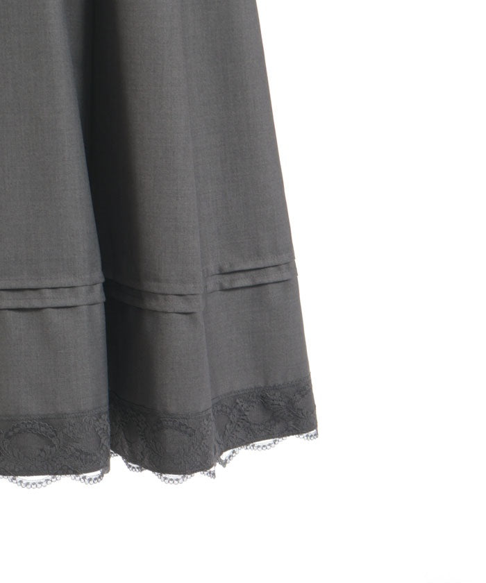 Row Buttons Tuck Jumper Skirt