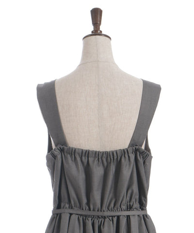 Row Buttons Tuck Jumper Skirt