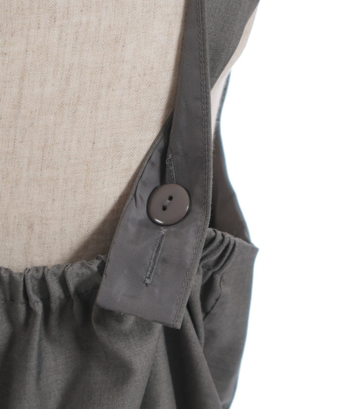 Row Buttons Tuck Jumper Skirt