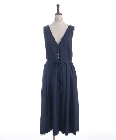 Row Buttons Tuck Jumper Skirt