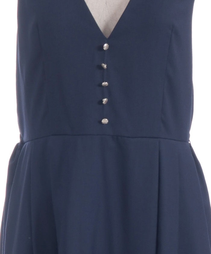 Row Buttons Tuck Jumper Skirt