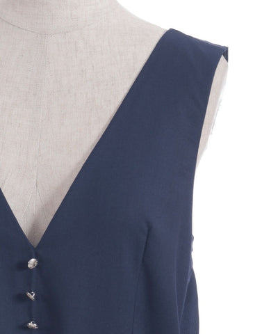Row Buttons Tuck Jumper Skirt