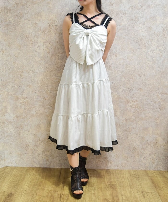 Big Ribbon Tiered Dress