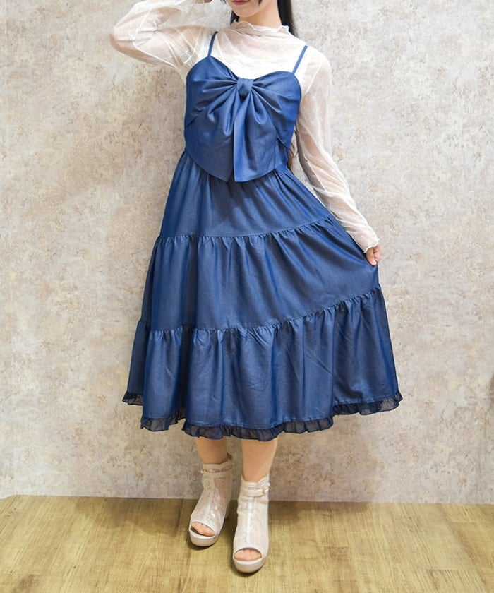 Big Ribbon Tiered Dress