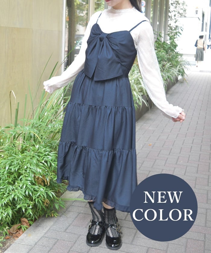 Big Ribbon Tiered Dress