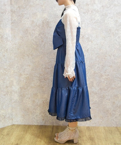 Big Ribbon Tiered Dress