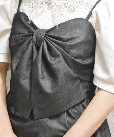 Big Ribbon Tiered Dress