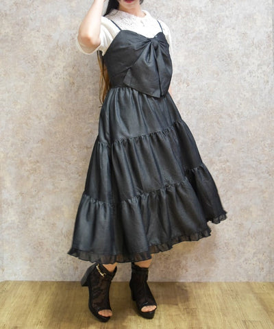 Big Ribbon Tiered Dress