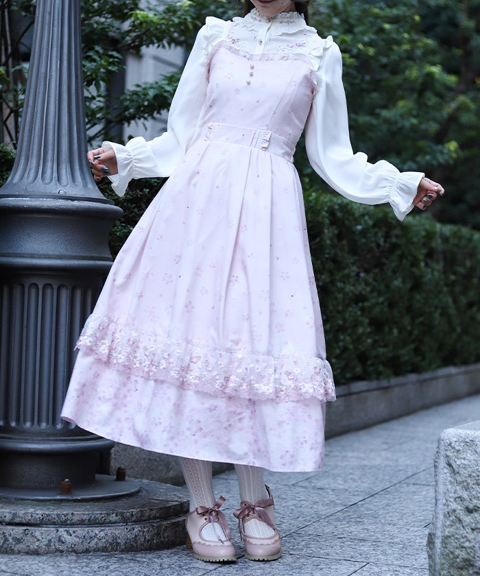 Sakura Lace & Sakura Pattern Camisole Dress – axes femme from JAPAN