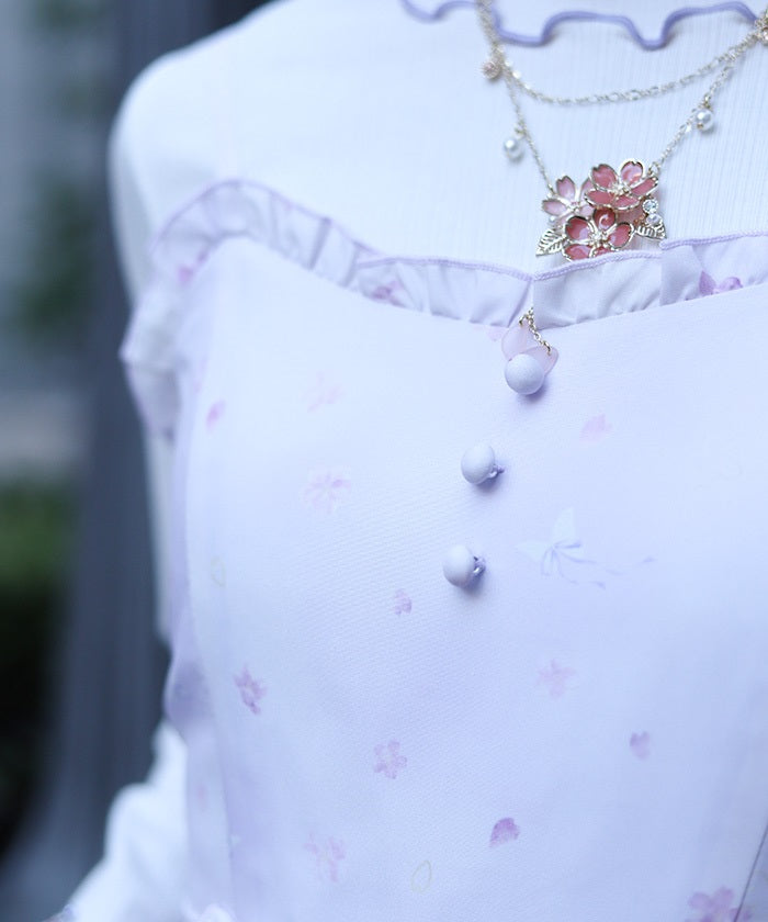 Sakura Lace & Sakura Pattern Camisole Dress – axes femme from JAPAN