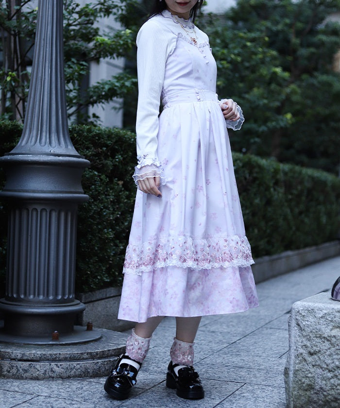 Sakura Lace & Sakura Pattern Camisole Dress – axes femme from JAPAN