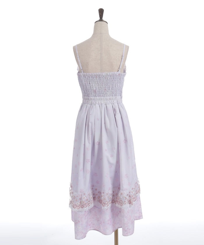 Sakura Lace & Sakura Pattern Camisole Dress – axes femme from JAPAN