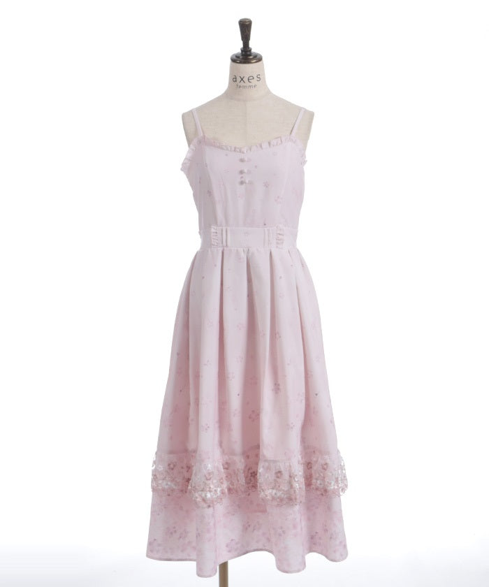 Sakura Lace & Sakura Pattern Camisole Dress – axes femme from JAPAN