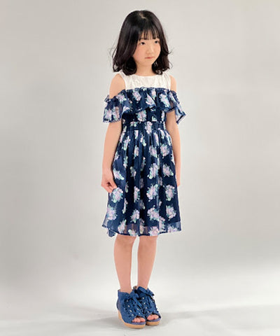 Millefeuille Rose Pattern Dress