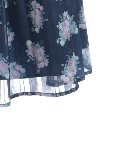 Millefeuille Rose Pattern Dress