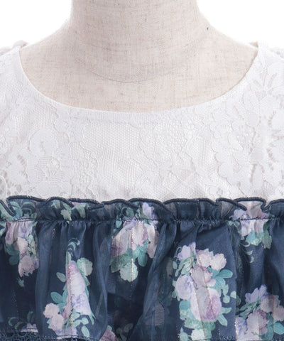 Millefeuille Rose Pattern Dress