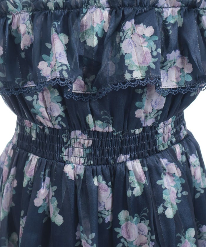 Millefeuille Rose Pattern Dress