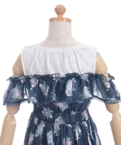 Millefeuille Rose Pattern Dress