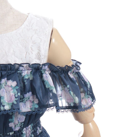 Millefeuille Rose Pattern Dress