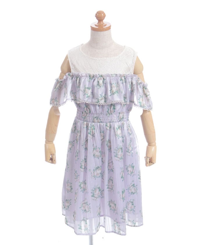 Millefeuille Rose Pattern Dress