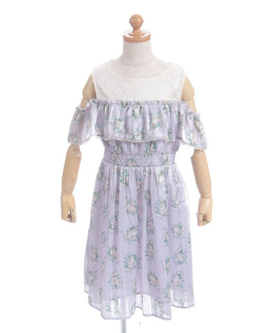 Millefeuille Rose Pattern Dress