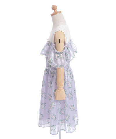Millefeuille Rose Pattern Dress