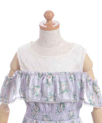 Millefeuille Rose Pattern Dress