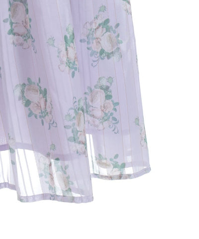 Millefeuille Rose Pattern Dress