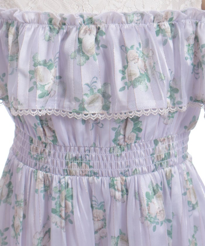 Millefeuille Rose Pattern Dress